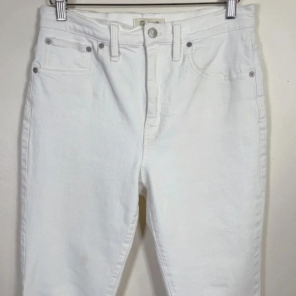 Madewell The High Rise Slim Crop Boy  Friend Jeans In Tile White - Picture 3 of 16